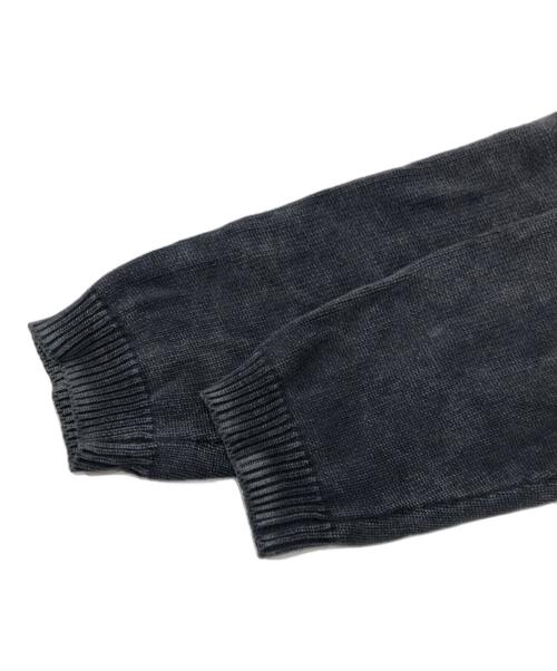 stussy（ステューシー）stussy (ステューシー) FADED COTTON KNIT CREW ブラック サイズ:Ｌの古着・服飾アイテム