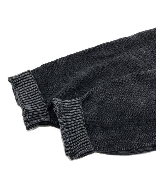 stussy（ステューシー）stussy (ステューシー) FADED COTTON KNIT CREW ブラック サイズ:Ｌの古着・服飾アイテム