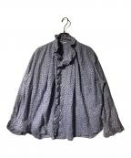 45Rフォーティファイブ・アール）の古着「雲間草プリントのフリルブラウス」｜パープル