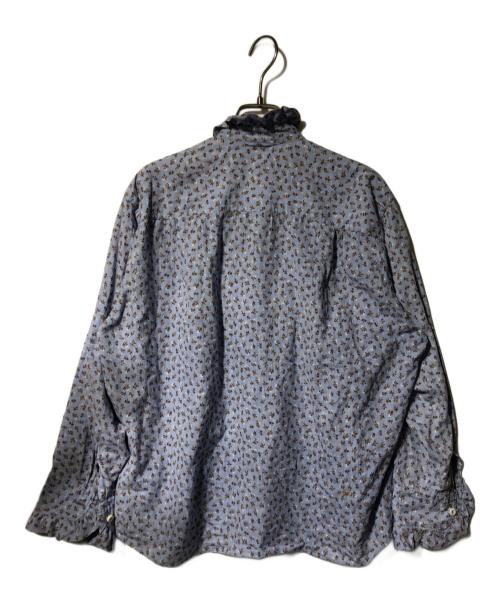 45R（フォーティファイブ・アール）45R (フォーティファイブ・アール) 雲間草プリントのフリルブラウス パープル サイズ:FREEの古着・服飾アイテム