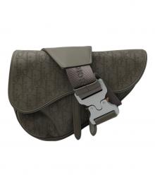 Dior（ディオール）の古着「パンチングレザーサドルバッグ」｜ブラウン