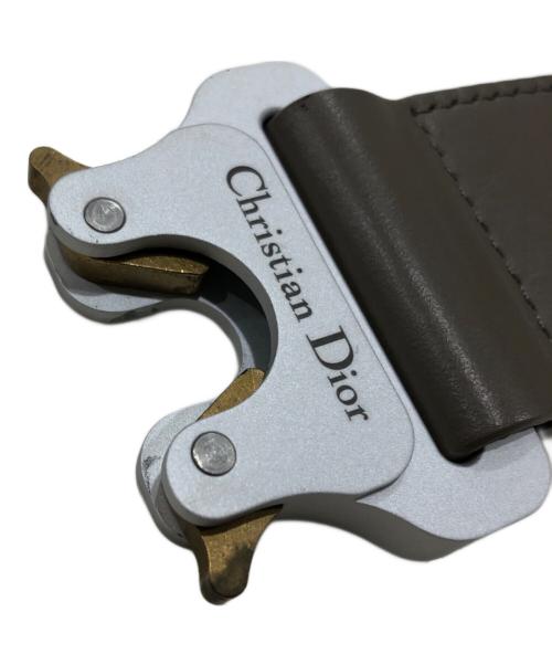 Dior（ディオール）DIOR (ディオール) パンチングレザーサドルバッグ ブラウンの古着・服飾アイテム