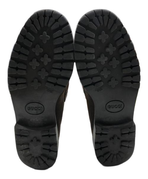 GUCCI（グッチ）GUCCI (グッチ) ホースビットチャッカブーツ ブラウン サイズ:41の古着・服飾アイテム