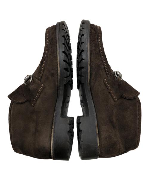 GUCCI（グッチ）GUCCI (グッチ) ホースビットチャッカブーツ ブラウン サイズ:41の古着・服飾アイテム