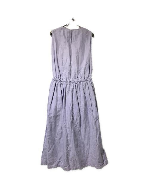 homspun（ホームスパン）homspun (ホームスパン) リネン混ノースリーブワンピース パープル サイズ:Fの古着・服飾アイテム