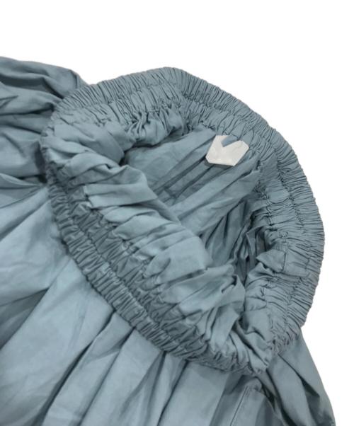 homspun（ホームスパン）homspun (ホームスパン) バルキーシーチング ダブルポケットギャザースカート ブルー サイズ:表記なしの古着・服飾アイテム