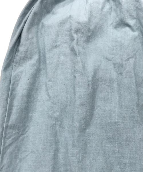 homspun（ホームスパン）homspun (ホームスパン) バルキーシーチング ダブルポケットギャザースカート ブルー サイズ:表記なしの古着・服飾アイテム