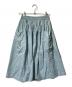 homspun（ホームスパン）の古着「バルキーシーチング ダブルポケットギャザースカート」｜ブルー