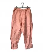 SILKKIシルッキ）の古着「ボタニカルダイシルクリネンパンツ/イージーパンツ」｜レッド