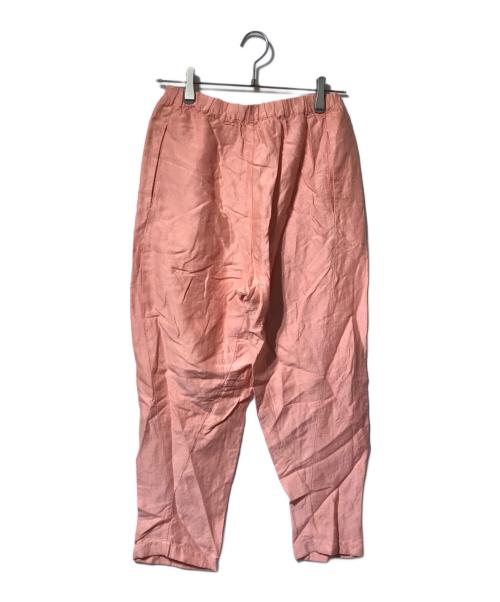 SILKKI（シルッキ）SILKKI (シルッキ) ボタニカルダイシルクリネンパンツ/イージーパンツ レッド サイズ:Mの古着・服飾アイテム