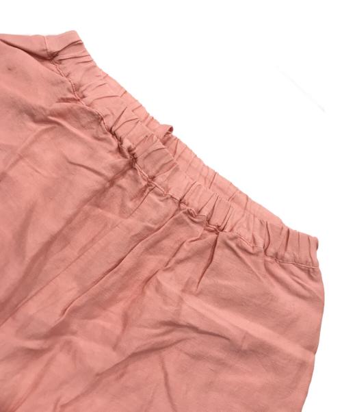 SILKKI（シルッキ）SILKKI (シルッキ) ボタニカルダイシルクリネンパンツ/イージーパンツ レッド サイズ:Mの古着・服飾アイテム