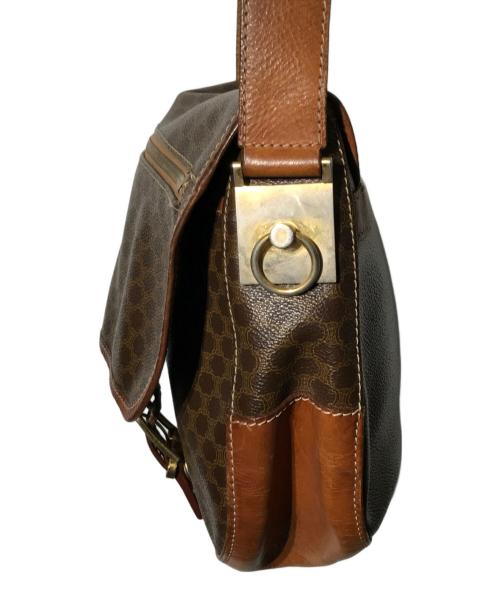 CELINE（セリーヌ）CELINE (セリーヌ) マカダム柄メッセンジャーバッグ ブラウンの古着・服飾アイテム