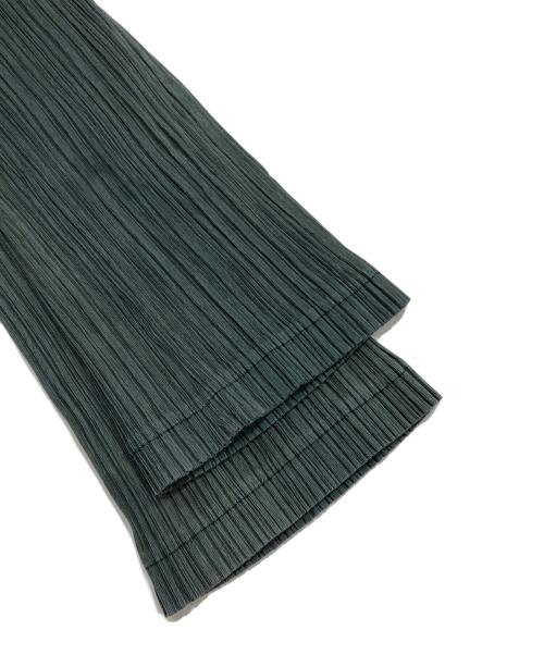 PLEATS PLEASE（プリーツプリーズ）PLEATS PLEASE (プリーツプリーズ) ショールカラープリーツジャケット グリーン サイズ:Sの古着・服飾アイテム