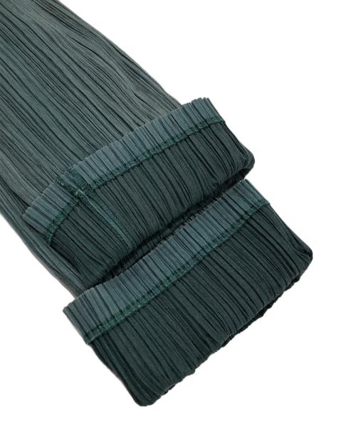 PLEATS PLEASE（プリーツプリーズ）PLEATS PLEASE (プリーツプリーズ) ショールカラープリーツジャケット グリーン サイズ:Sの古着・服飾アイテム