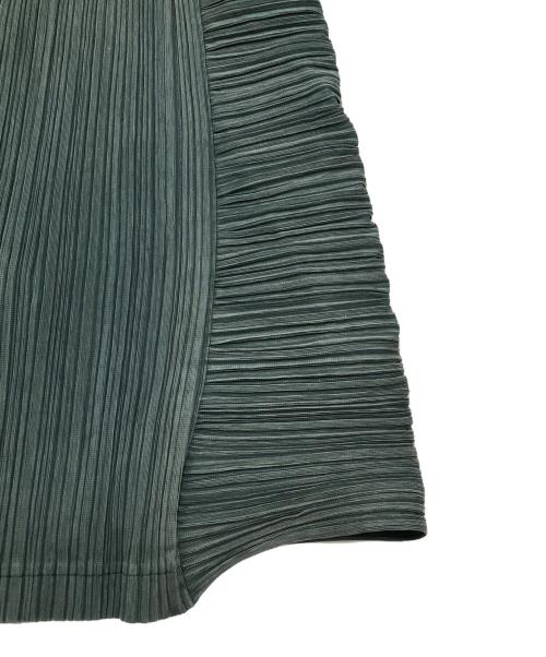 PLEATS PLEASE（プリーツプリーズ）PLEATS PLEASE (プリーツプリーズ) ショールカラープリーツジャケット グリーン サイズ:Sの古着・服飾アイテム