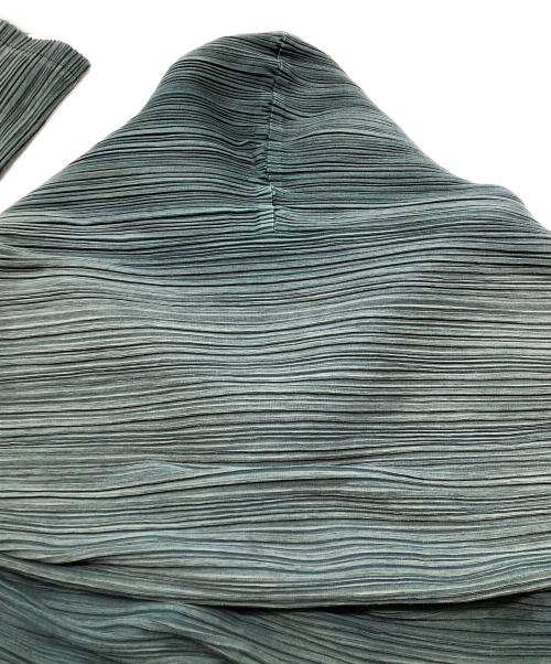 PLEATS PLEASE（プリーツプリーズ）PLEATS PLEASE (プリーツプリーズ) ショールカラープリーツジャケット グリーン サイズ:Sの古着・服飾アイテム