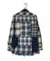 DIESEL (ディーゼル) パッチワーク長袖シャツ ブルー サイズ:S：5000円
