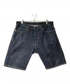 A BATHING APEア ベイシング エイプ）の古着「Milo刺繍デニムハーフパンツ」｜インディゴ