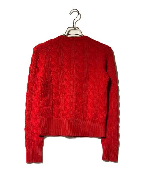 POLO RALPH LAUREN（ポロ・ラルフローレン）POLO RALPH LAUREN (ポロ・ラルフローレン) カシミヤブレンドニットカーディガン レッド サイズ:XSの古着・服飾アイテム