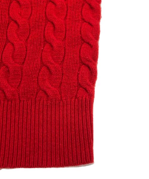 POLO RALPH LAUREN（ポロ・ラルフローレン）POLO RALPH LAUREN (ポロ・ラルフローレン) カシミヤブレンドニットカーディガン レッド サイズ:XSの古着・服飾アイテム