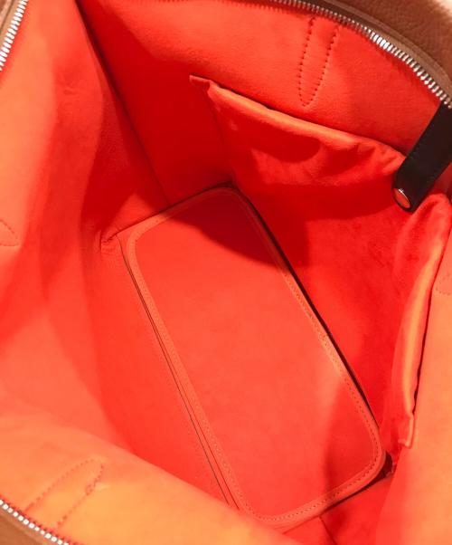 TAKEO KIKUCHI（タケオキクチ）TAKEO KIKUCHI (タケオキクチ) PVCシュリンクトートバッグ ブラウンの古着・服飾アイテム