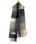 Acne studios (アクネ ストゥディオス) モヘアチェックスカーフ ブラック×グリーン：18000円