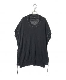 Y's（ワイズ）の古着「リネンメッシュベスト」｜ブラック