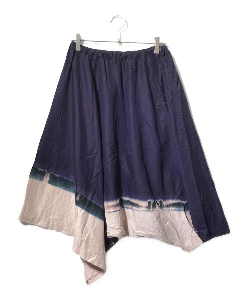Y's（ワイズ）Y's (ワイズ) テンセルコットン絞り染めサルエルパンツ パープル サイズ:2の古着・服飾アイテム