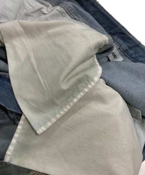 WHITELAND（ホワイトランド）WHITELAND (ホワイトランド) ヴィンテージ加工ダブルニーデニムショートパンツ インディゴ サイズ:Fの古着・服飾アイテム