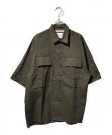 WHITE MOUNTAINEERING（ホワイトマウンテ二アニング）の古着「チェストポケット シャツシャツ/ポケット付き半袖シャツ」｜ブラウン