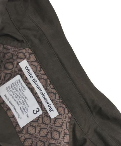 WHITE MOUNTAINEERING（ホワイトマウンテ二アニング）WHITE MOUNTAINEERING (ホワイトマウンテ二アニング) チェストポケット シャツシャツ/ポケット付き半袖シャツ ブラウン サイズ:3の古着・服飾アイテム