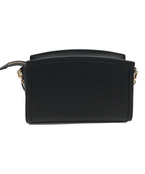 MICHAEL KORS（マイケル・コース）MICHAEL KORS (マイケル・コース) ロゴレザーショルダーバッグ ブラックの古着・服飾アイテム