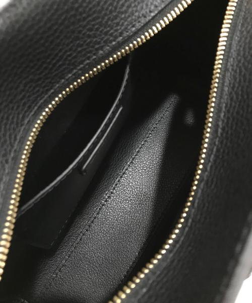 MICHAEL KORS（マイケル・コース）MICHAEL KORS (マイケル・コース) ロゴレザーショルダーバッグ ブラックの古着・服飾アイテム