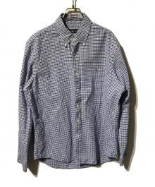 POLO RALPH LAUREN（ポロ・ラルフローレン）の古着「ボタンダウンチェックシャツ/長袖シャツ」｜ネイビー