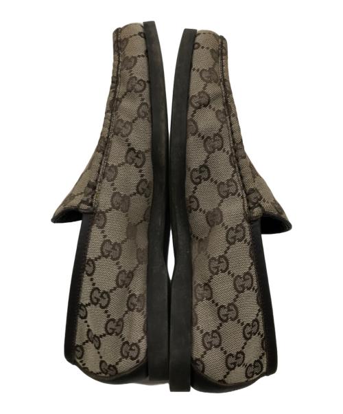 GUCCI（グッチ）GUCCI (グッチ) GGキャンバススリッポン ベージュ サイズ:40の古着・服飾アイテム