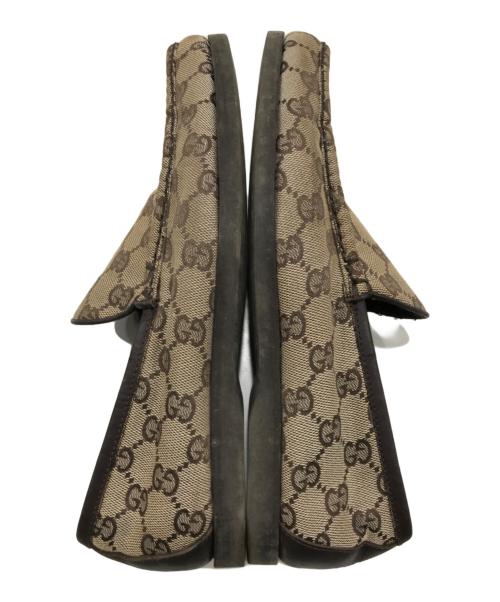 GUCCI（グッチ）GUCCI (グッチ) GGキャンバススリッポン ベージュ サイズ:40の古着・服飾アイテム