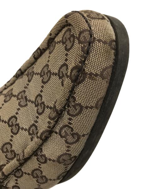GUCCI（グッチ）GUCCI (グッチ) GGキャンバススリッポン ベージュ サイズ:40の古着・服飾アイテム