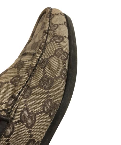 GUCCI（グッチ）GUCCI (グッチ) GGキャンバススリッポン ベージュ サイズ:40の古着・服飾アイテム