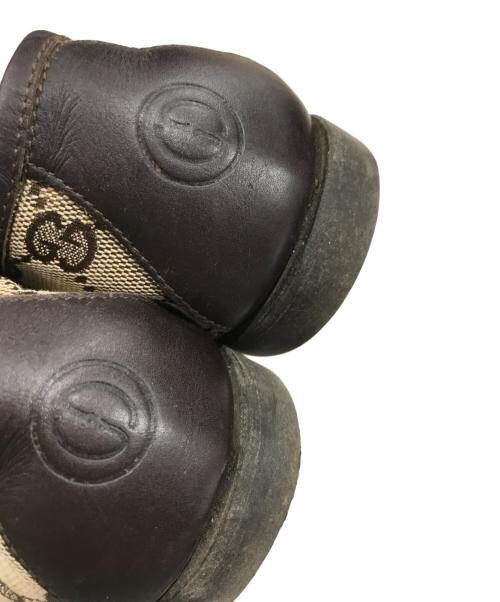 GUCCI（グッチ）GUCCI (グッチ) GGキャンバススリッポン ベージュ サイズ:40の古着・服飾アイテム