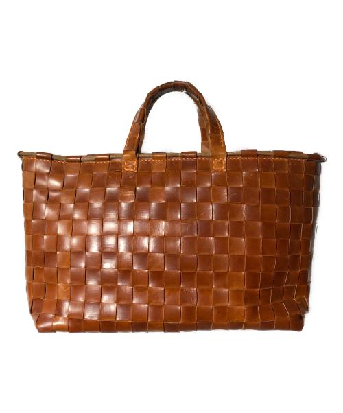 HENRY CUIR（アンリークイール）HENRY CUIR (アンリークイール) Margarita/マルガリータ/カゴ トート バッグ ブラウンの古着・服飾アイテム