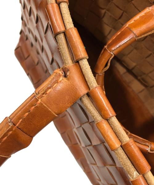 HENRY CUIR（アンリークイール）HENRY CUIR (アンリークイール) Margarita/マルガリータ/カゴ トート バッグ ブラウンの古着・服飾アイテム