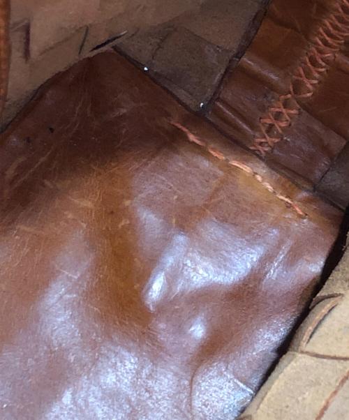 HENRY CUIR（アンリークイール）HENRY CUIR (アンリークイール) Margarita/マルガリータ/カゴ トート バッグ ブラウンの古着・服飾アイテム