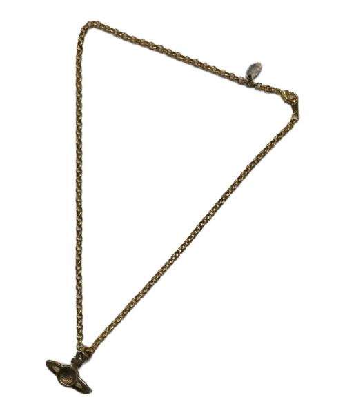 Vivienne Westwood（ヴィヴィアンウエストウッド）Vivienne Westwood (ヴィヴィアンウエストウッド) エナメルオーブネックレス ゴールドの古着・服飾アイテム
