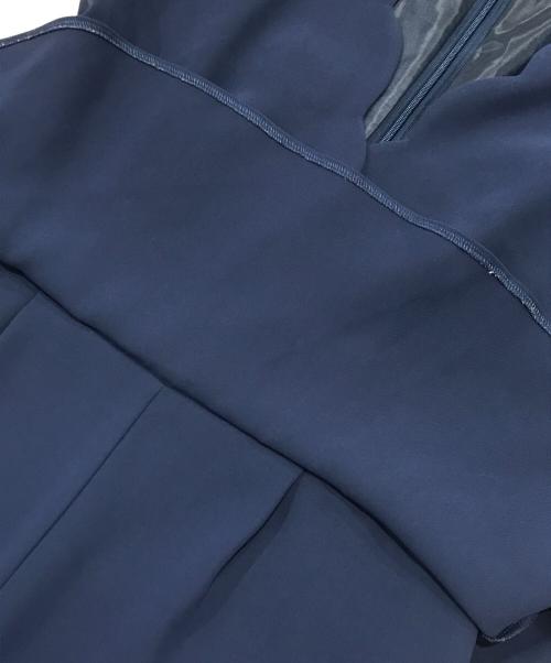 Kaene（カエン）Kaene (カエン) スカラップ×ペプラム オールインワン ブルー サイズ:36の古着・服飾アイテム
