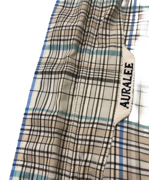 AURALEE（オーラリー）AURALEE (オーラリー) SUPER LIGHT WOOL CHECK SHIRTS ベージュ サイズ:4の古着・服飾アイテム