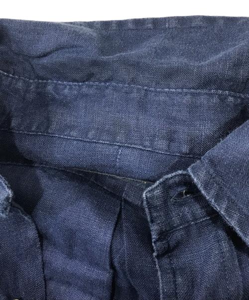 RALPH LAUREN（ラルフローレン）RALPH LAUREN (ラルフローレン) リネンボタンダウンシャツ ネイビー サイズ:XSの古着・服飾アイテム