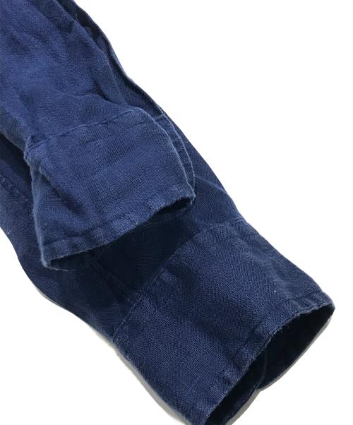 RALPH LAUREN（ラルフローレン）RALPH LAUREN (ラルフローレン) リネンボタンダウンシャツ ネイビー サイズ:XSの古着・服飾アイテム