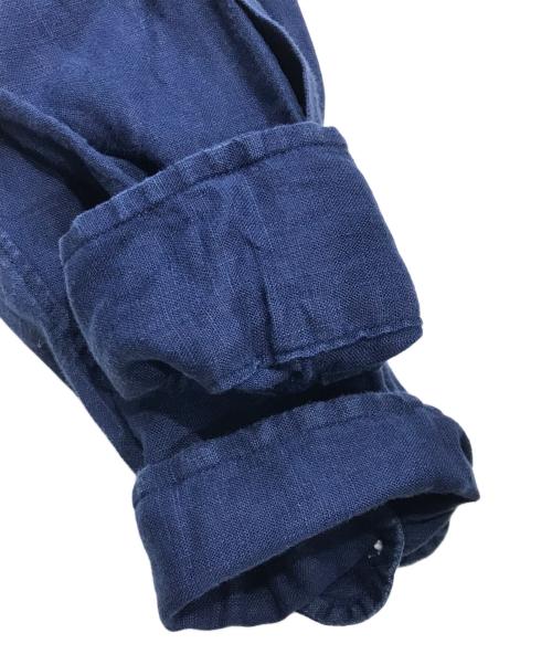 RALPH LAUREN（ラルフローレン）RALPH LAUREN (ラルフローレン) リネンボタンダウンシャツ ネイビー サイズ:XSの古着・服飾アイテム