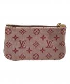 LOUIS VUITTONルイ ヴィトン）の古着「ミニラン ポシェット クレ キーホルダー付 コインケース」｜レッド