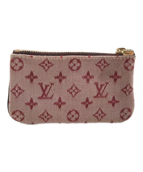 LOUIS VUITTON（ルイ ヴィトン）LOUIS VUITTON (ルイ ヴィトン) ミニラン ポシェット クレ キーホルダー付 コインケース レッドの古着・服飾アイテム